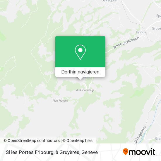 Si les Portes Fribourg, à Gruyères Karte