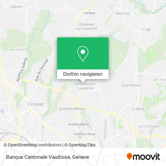 Banque Cantonale Vaudoise Karte