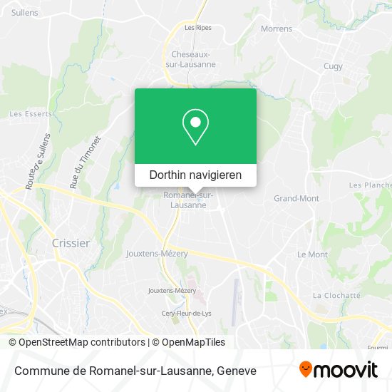 Commune de Romanel-sur-Lausanne Karte