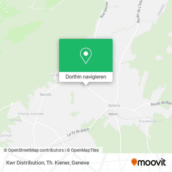 Kwr Distribution, Th. Kiener Karte
