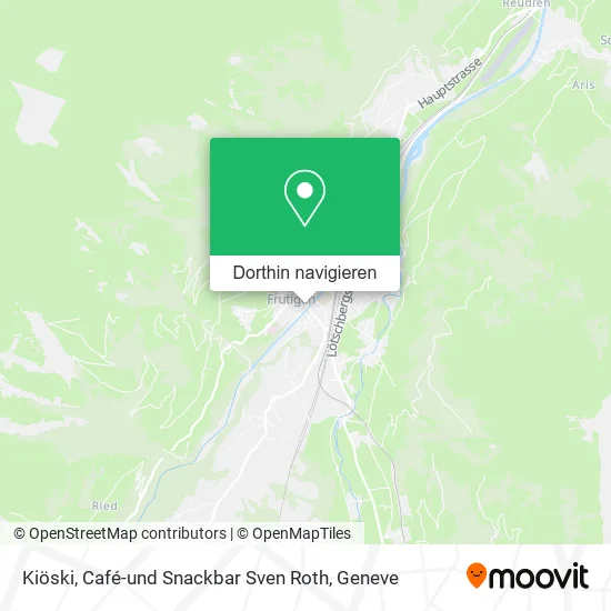 Kiöski, Café-und Snackbar Sven Roth Karte