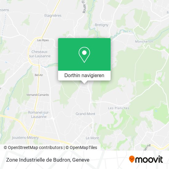 Zone Industrielle de Budron Karte