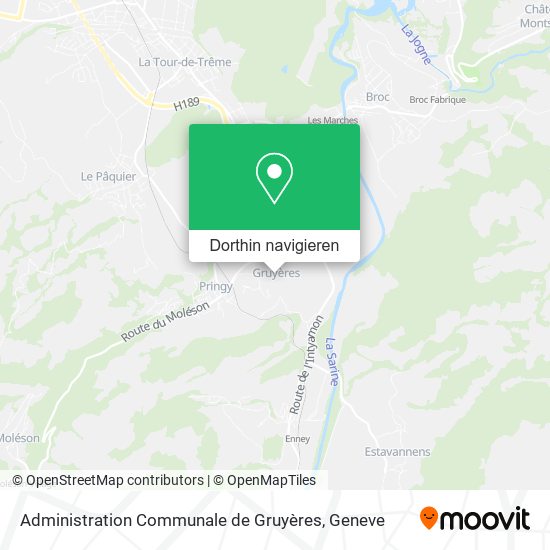 Administration Communale de Gruyères Karte