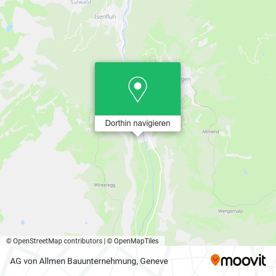 AG von Allmen Bauunternehmung Karte