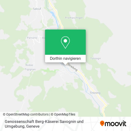 Genossenschaft Berg-Käserei Savognin und Umgebung Karte