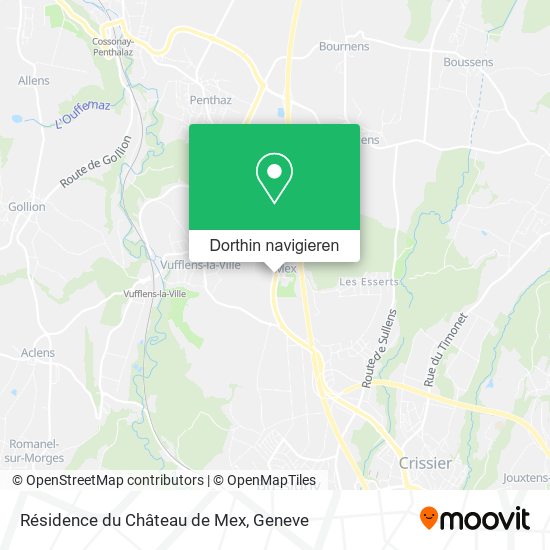 Résidence du Château de Mex Karte