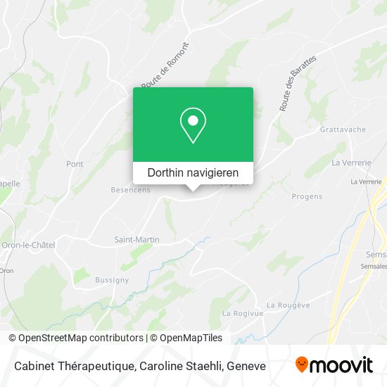 Cabinet Thérapeutique, Caroline Staehli Karte