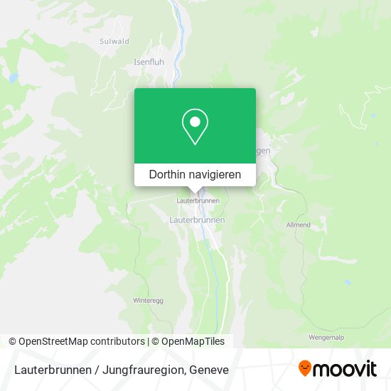 Lauterbrunnen / Jungfrauregion Karte