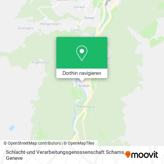 Schlacht-und Verarbeitungsgenossenschaft Schams Karte