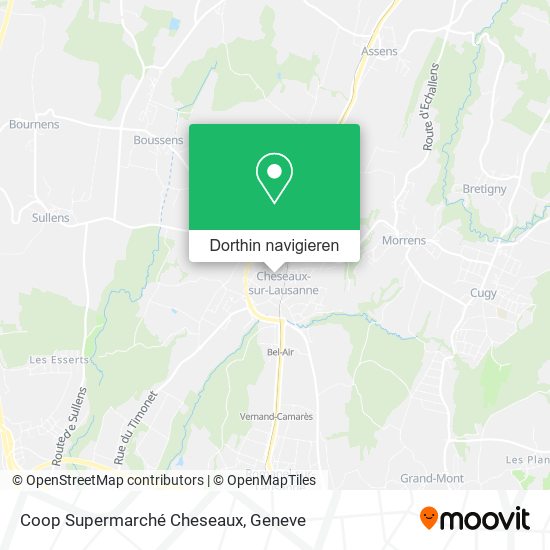 Coop Supermarché Cheseaux Karte