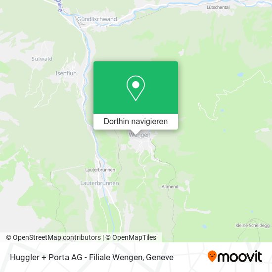 Huggler + Porta AG - Filiale Wengen Karte