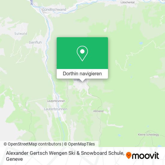 Alexander Gertsch Wengen Ski & Snowboard Schule Karte