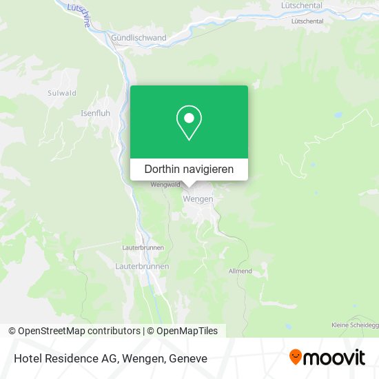 Hotel Residence AG, Wengen Karte