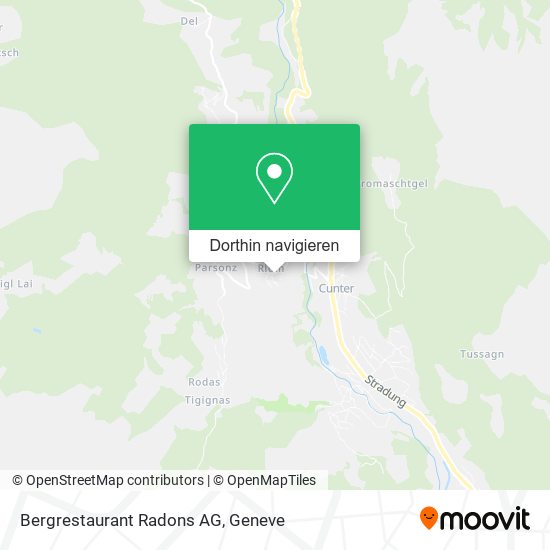Bergrestaurant Radons AG Karte