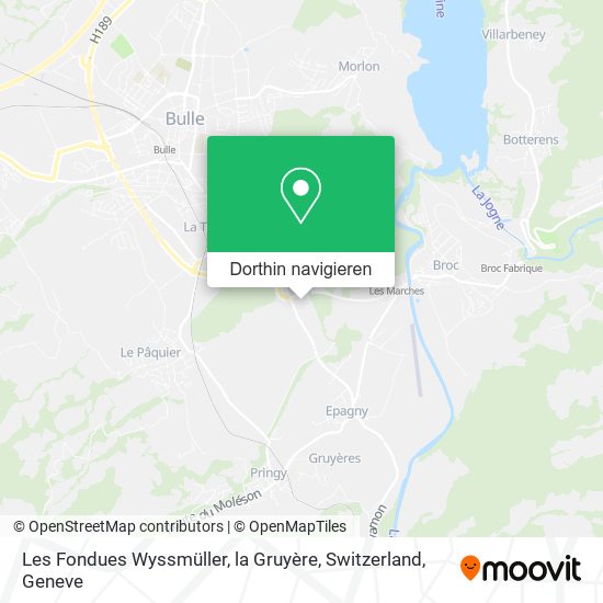 Les Fondues Wyssmüller, la Gruyère, Switzerland Karte