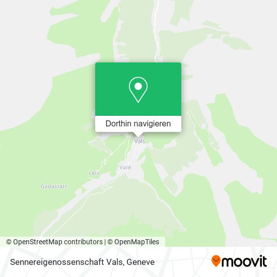 Sennereigenossenschaft Vals Karte