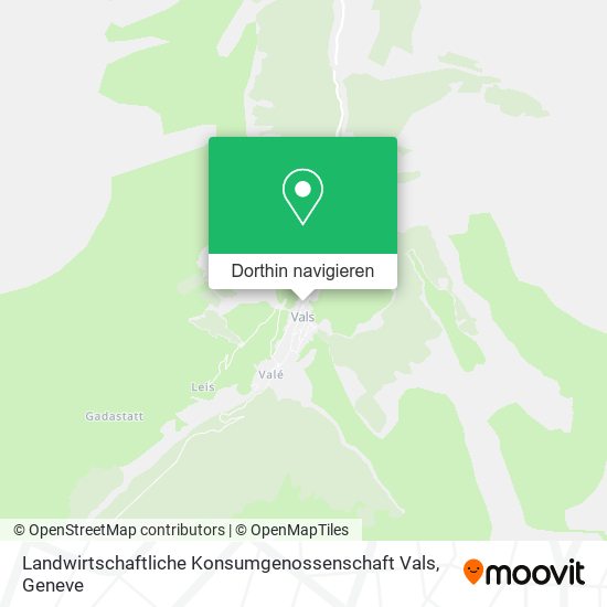 Landwirtschaftliche Konsumgenossenschaft Vals Karte