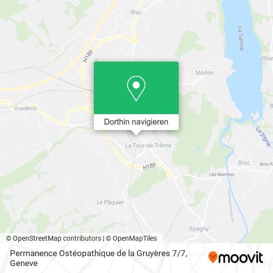 Permanence Ostéopathique de la Gruyères 7 / 7 Karte