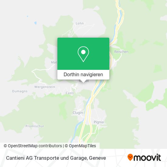 Cantieni AG Transporte und Garage Karte