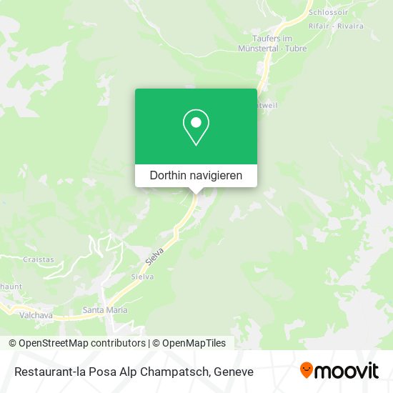 Restaurant-la Posa Alp Champatsch Karte