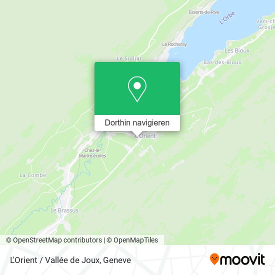 L'Orient / Vallée de Joux Karte