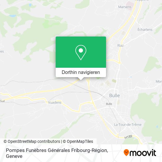 Pompes Funèbres Générales Fribourg-Région Karte