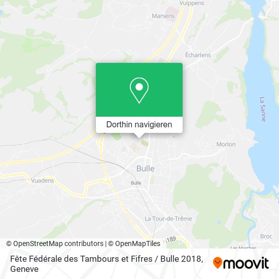 Fête Fédérale des Tambours et Fifres / Bulle 2018 Karte