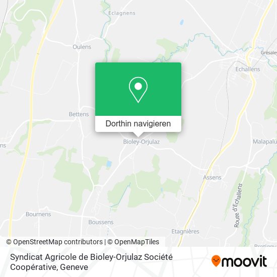 Syndicat Agricole de Bioley-Orjulaz Société Coopérative Karte