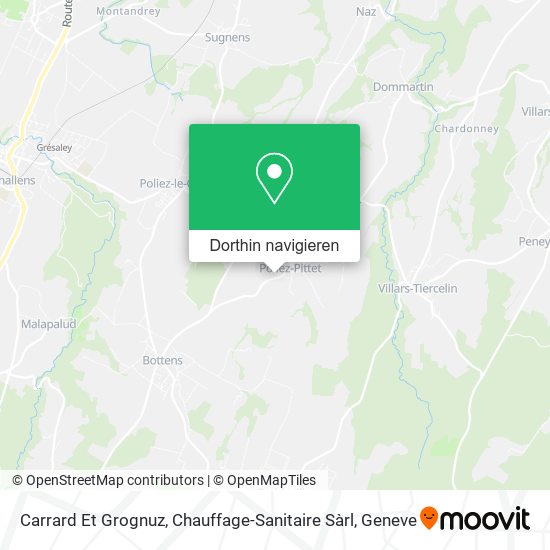 Carrard Et Grognuz, Chauffage-Sanitaire Sàrl Karte