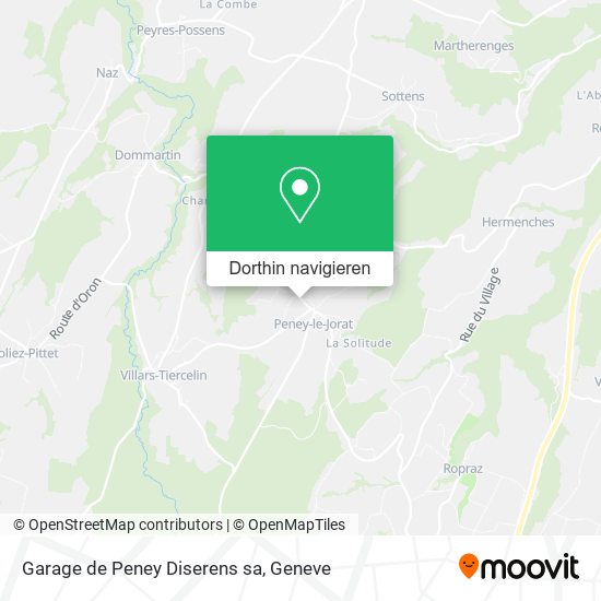 Garage de Peney Diserens sa Karte