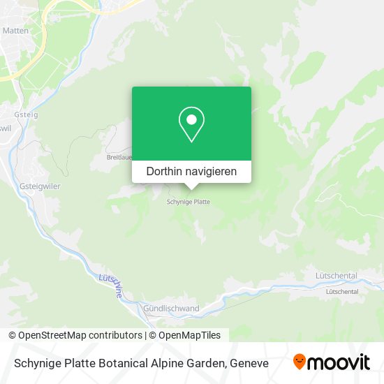 Schynige Platte Botanical Alpine Garden Karte
