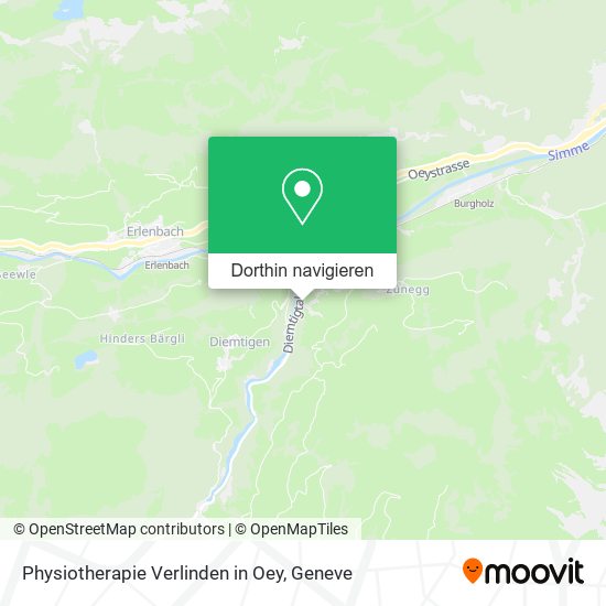 Physiotherapie Verlinden in Oey Karte