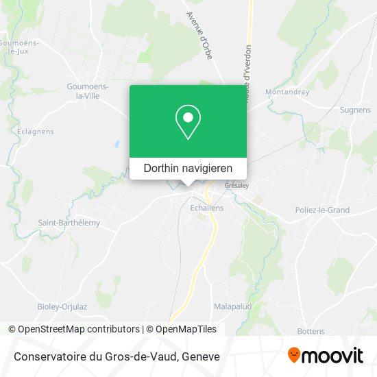Conservatoire du Gros-de-Vaud Karte