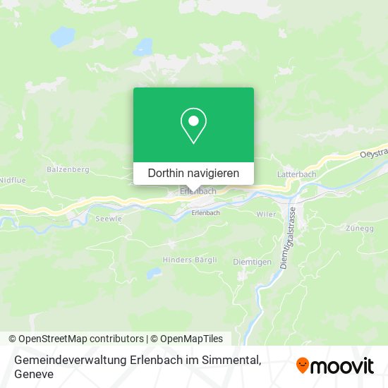 Gemeindeverwaltung Erlenbach im Simmental Karte