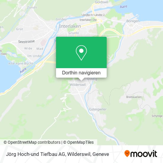 Jörg Hoch-und Tiefbau AG, Wilderswil Karte