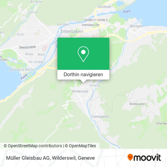 Müller Gleisbau AG, Wilderswil Karte