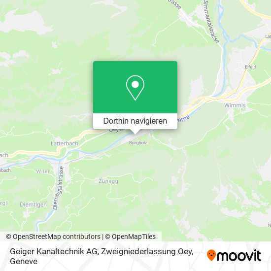 Geiger Kanaltechnik AG, Zweigniederlassung Oey Karte