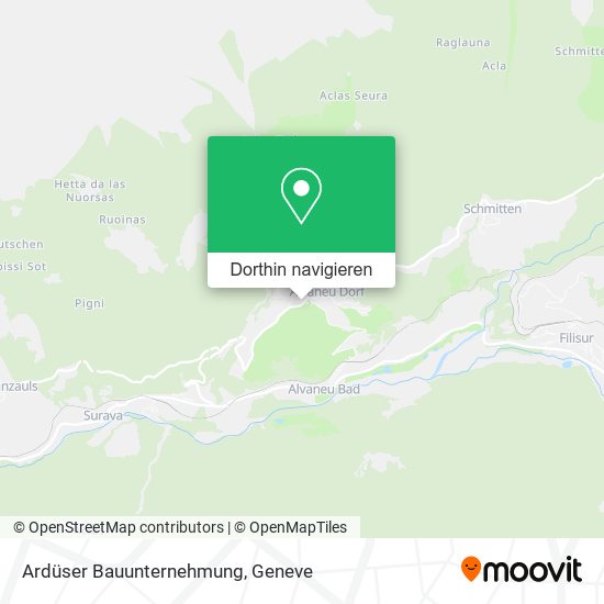 Ardüser Bauunternehmung Karte
