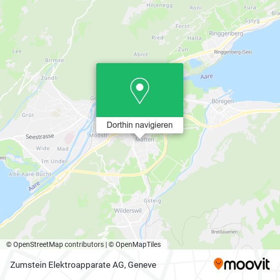 Zumstein Elektroapparate AG Karte