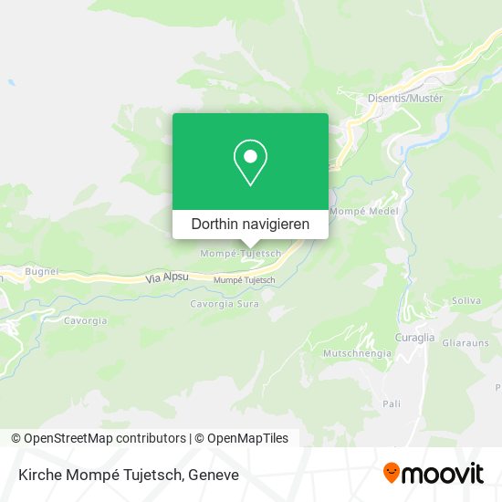 Kirche Mompé Tujetsch Karte