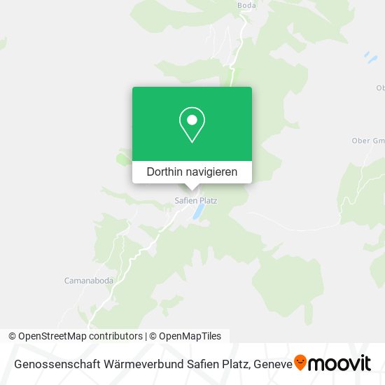 Genossenschaft Wärmeverbund Safien Platz Karte