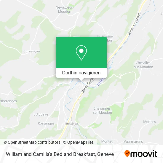 William and Camilla's Bed and Breakfast Karte