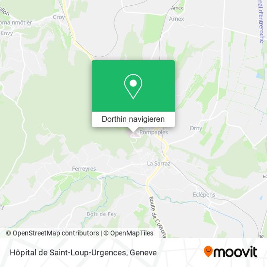Hôpital de Saint-Loup-Urgences Karte