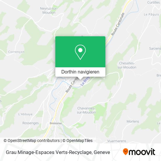 Grau Minage-Espaces Verts-Recyclage Karte