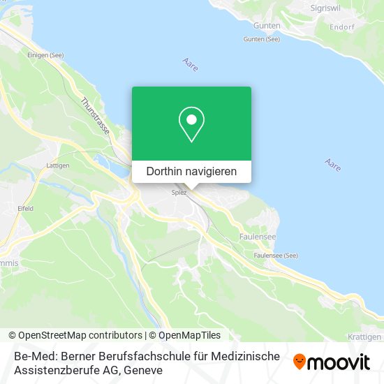 Be-Med: Berner Berufsfachschule für Medizinische Assistenzberufe AG Karte