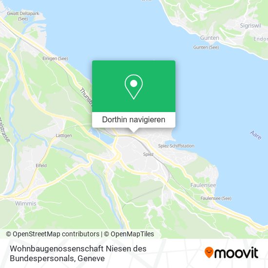 Wohnbaugenossenschaft Niesen des Bundespersonals Karte