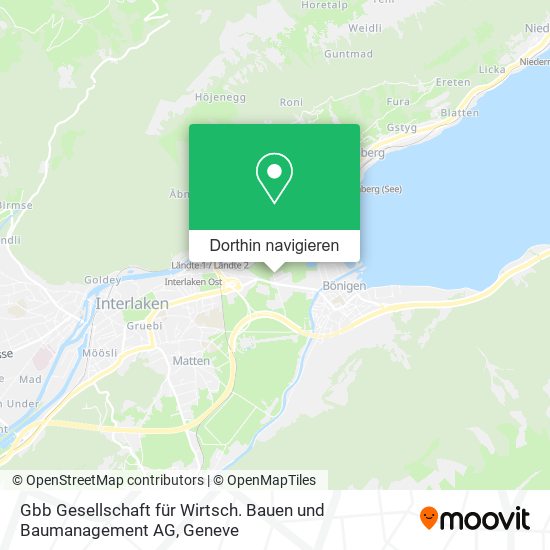 Gbb Gesellschaft für Wirtsch. Bauen und Baumanagement AG Karte