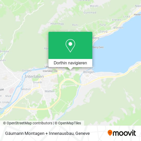 Gäumann Montagen + Innenausbau Karte