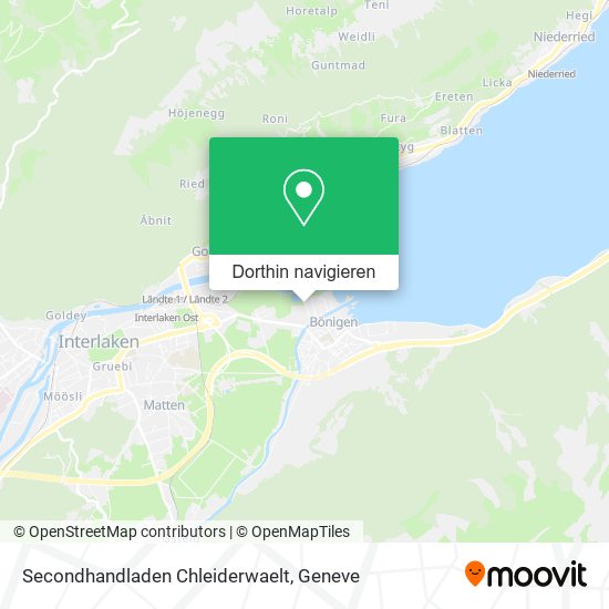 Secondhandladen Chleiderwaelt Karte