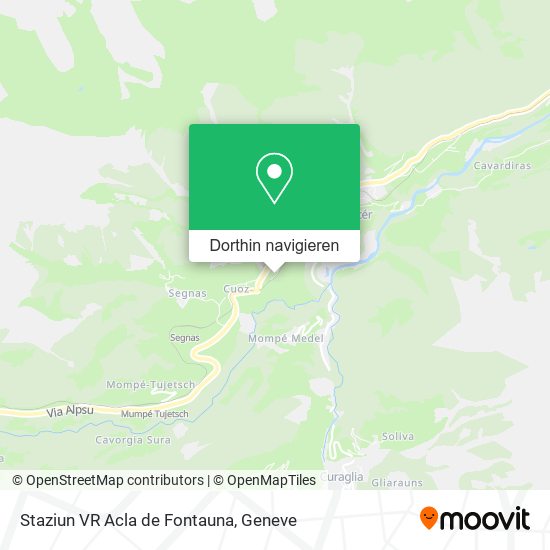 Staziun VR Acla de Fontauna Karte